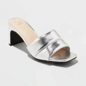 Women's Lilah Heels - A New Day Silver Metallic 6